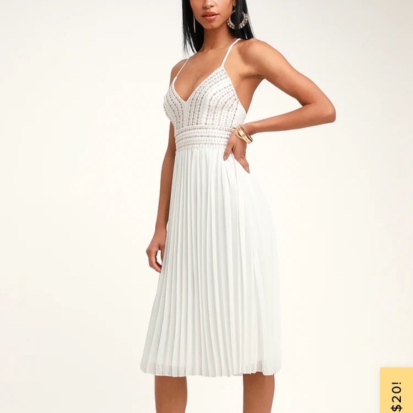 Lulus NWT Delilah Embroidered Dress NWT - Picture 2 of 4